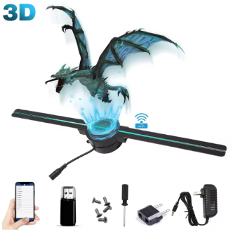 🐉 3D Hologram LED Fan Display