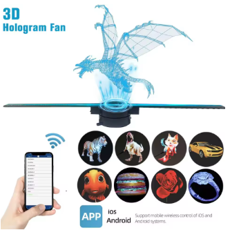 🐉 3D Hologram LED Fan Display