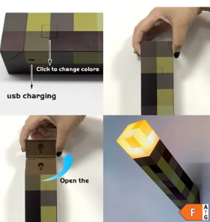 Pixel Torch Lamp