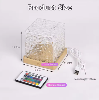 Crystal Cube LED Lamp