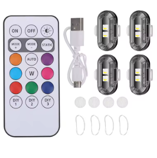LED Motorcycle Underglow Light Kit 4 pcs